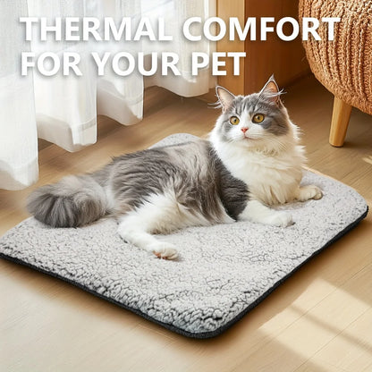 Self-Heating Pet Pads Blanket Puppy Pad Warm Cushion Mat for Cats Dogs Washable Pets with Thermal Body Heat Reflecting Core Pad