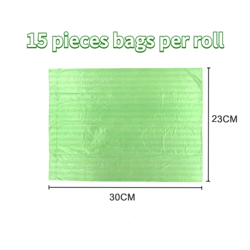 Pet Waste Disposal Bags with Dispenser - 1-15 Roll Collection for Dogs and Cats, Ideal for Outdoor Clean-Up