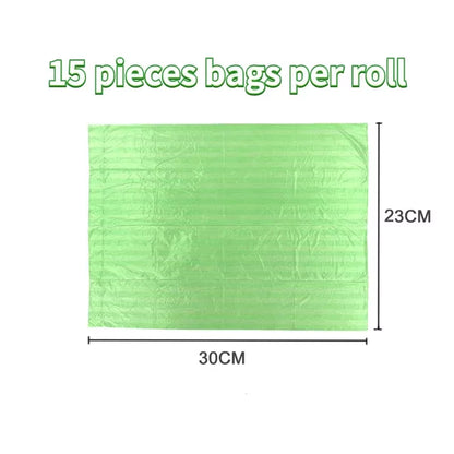 Pet Waste Disposal Bags with Dispenser - 1-15 Roll Collection for Dogs and Cats, Ideal for Outdoor Clean-Up